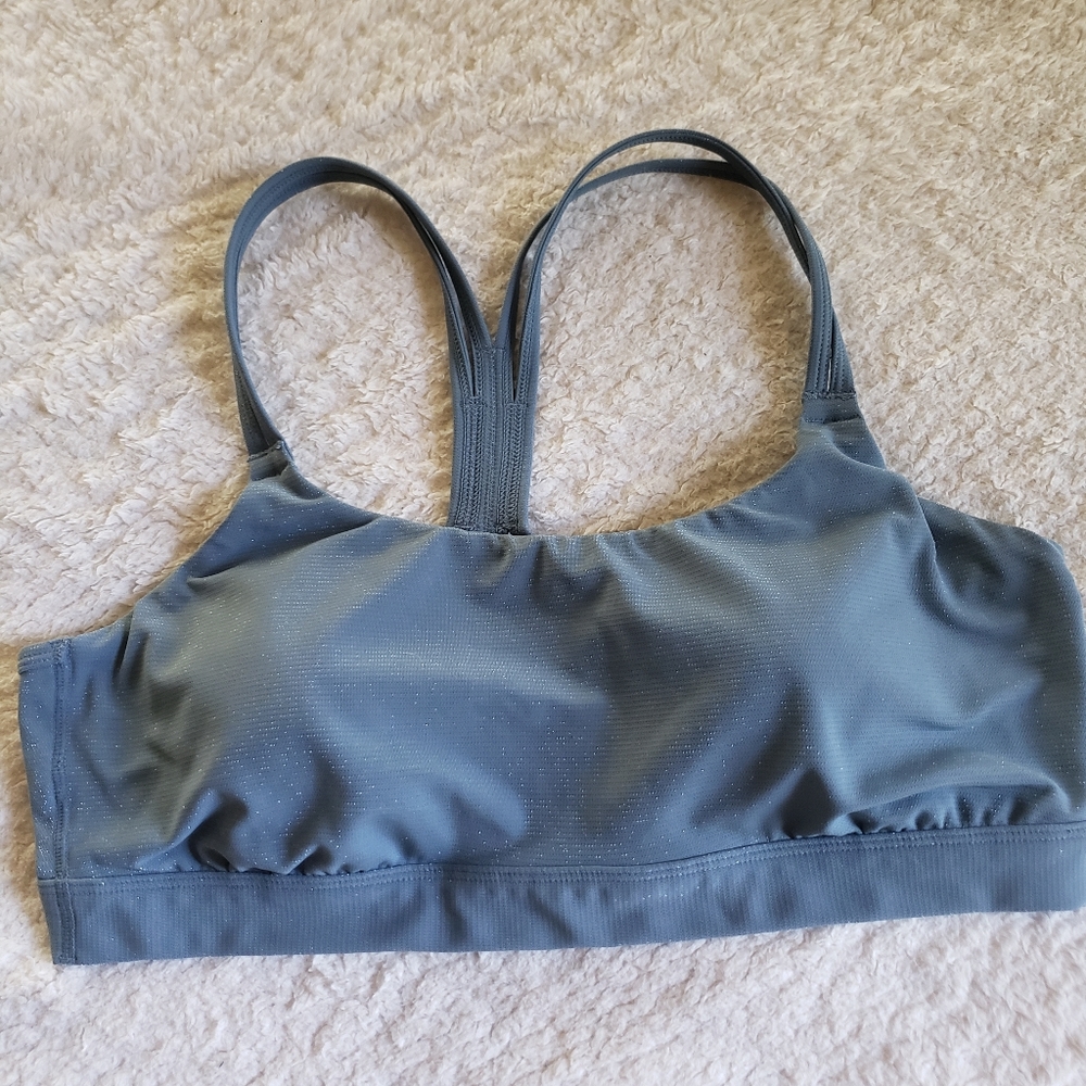 Blue sports bra